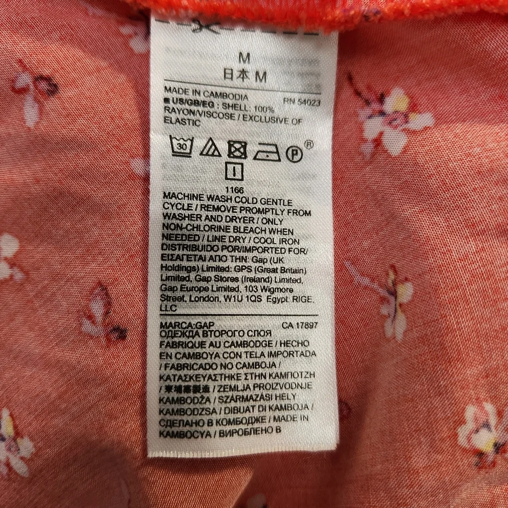 Red Floral Spaghetti Strap Sundress. Gap Medium - Picture 8 of 10